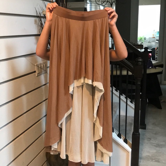 PETIT POIS by VIVIANA G Two Tone Hi-Lo Mesh Skirt - Picture 1 of 6